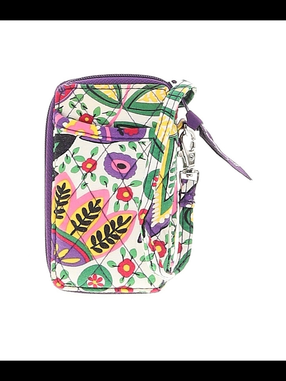 Vera Bradley Floral Quilted Wristlet in Purple and Multi